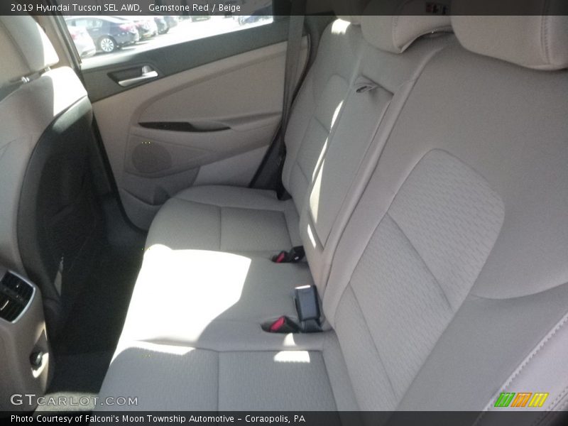 Gemstone Red / Beige 2019 Hyundai Tucson SEL AWD