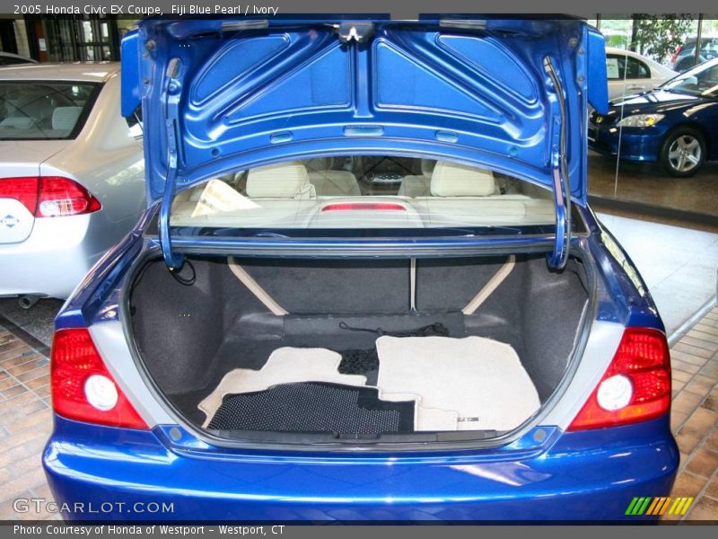 Fiji Blue Pearl / Ivory 2005 Honda Civic EX Coupe