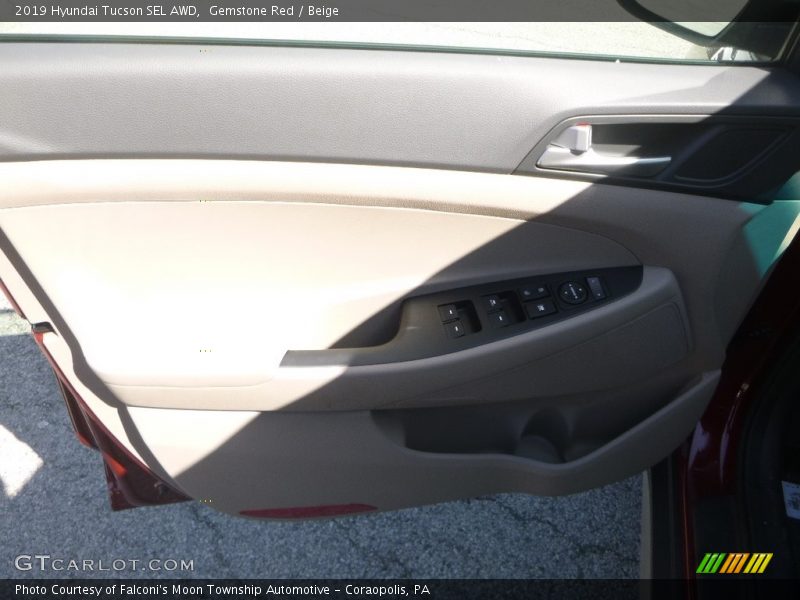 Gemstone Red / Beige 2019 Hyundai Tucson SEL AWD