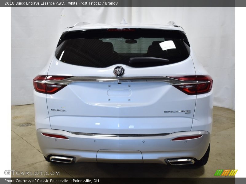 White Frost Tricoat / Brandy 2018 Buick Enclave Essence AWD