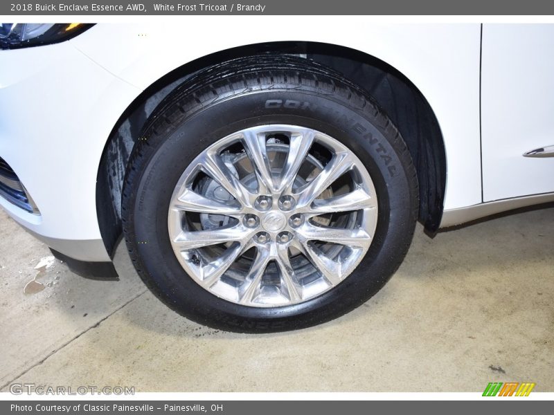 White Frost Tricoat / Brandy 2018 Buick Enclave Essence AWD