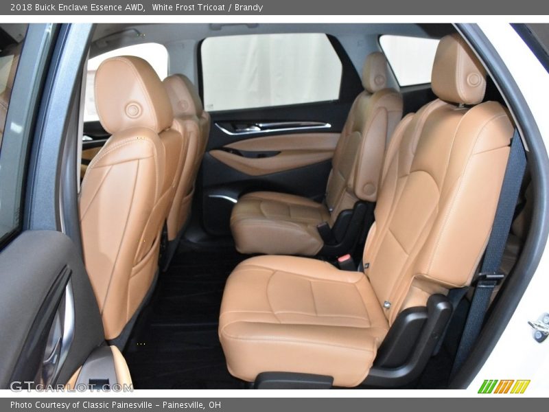 White Frost Tricoat / Brandy 2018 Buick Enclave Essence AWD