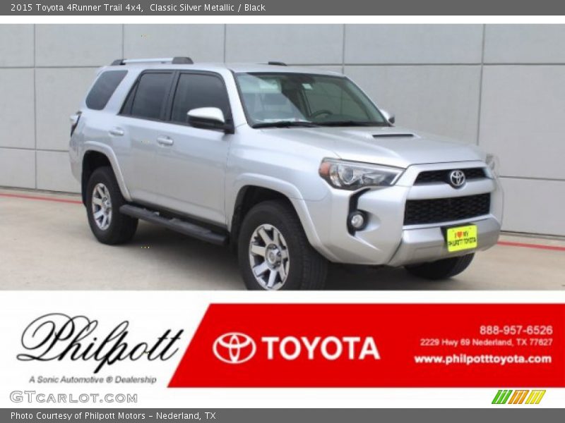 Classic Silver Metallic / Black 2015 Toyota 4Runner Trail 4x4