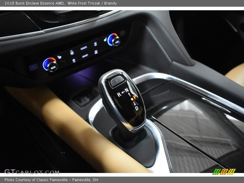 White Frost Tricoat / Brandy 2018 Buick Enclave Essence AWD