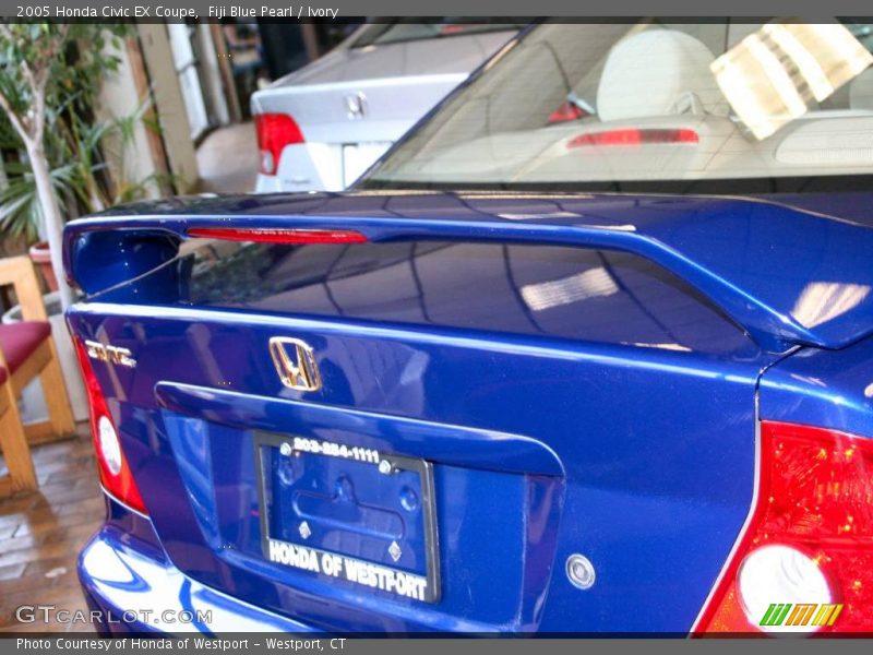 Fiji Blue Pearl / Ivory 2005 Honda Civic EX Coupe