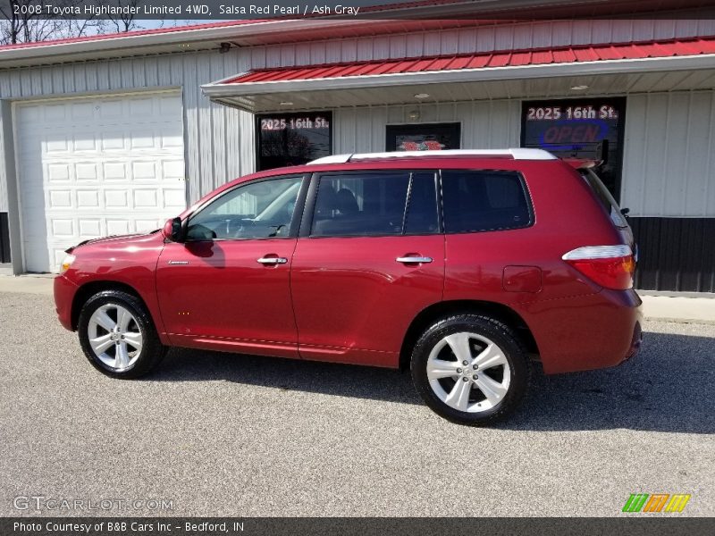 Salsa Red Pearl / Ash Gray 2008 Toyota Highlander Limited 4WD