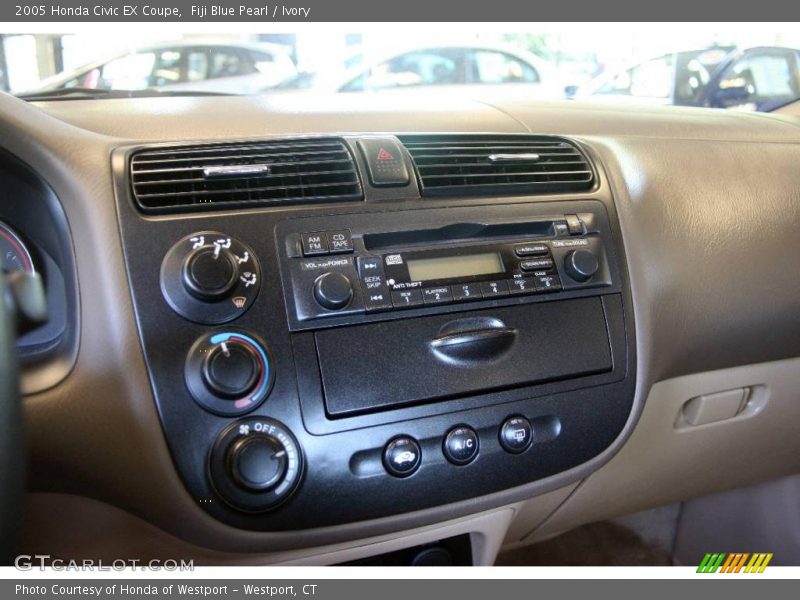 Fiji Blue Pearl / Ivory 2005 Honda Civic EX Coupe