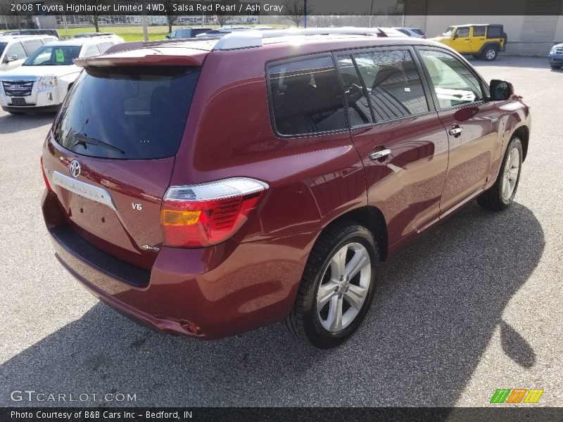 Salsa Red Pearl / Ash Gray 2008 Toyota Highlander Limited 4WD