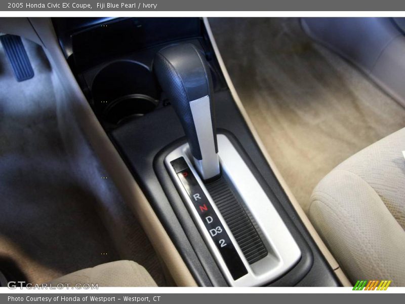 Fiji Blue Pearl / Ivory 2005 Honda Civic EX Coupe