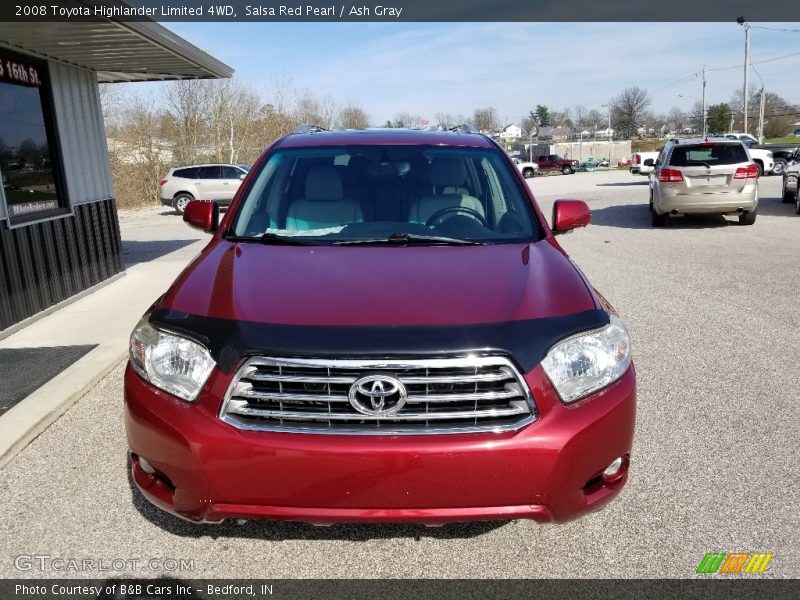 Salsa Red Pearl / Ash Gray 2008 Toyota Highlander Limited 4WD