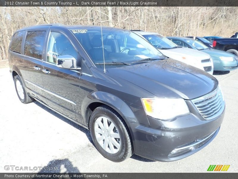 Dark Charcoal Pearl / Black/Light Graystone 2012 Chrysler Town & Country Touring - L