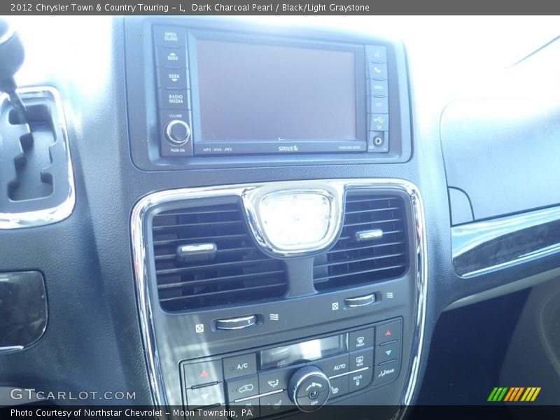 Dark Charcoal Pearl / Black/Light Graystone 2012 Chrysler Town & Country Touring - L