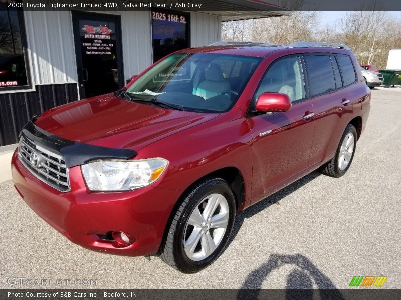 Salsa Red Pearl / Ash Gray 2008 Toyota Highlander Limited 4WD