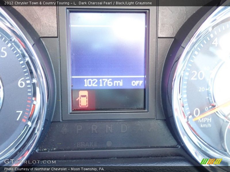Dark Charcoal Pearl / Black/Light Graystone 2012 Chrysler Town & Country Touring - L