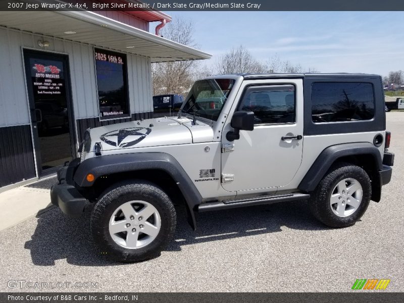 Bright Silver Metallic / Dark Slate Gray/Medium Slate Gray 2007 Jeep Wrangler X 4x4