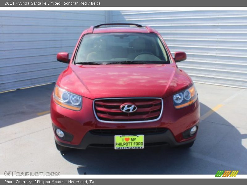Sonoran Red / Beige 2011 Hyundai Santa Fe Limited