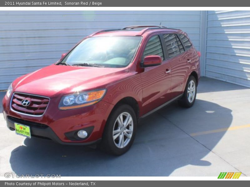 Sonoran Red / Beige 2011 Hyundai Santa Fe Limited