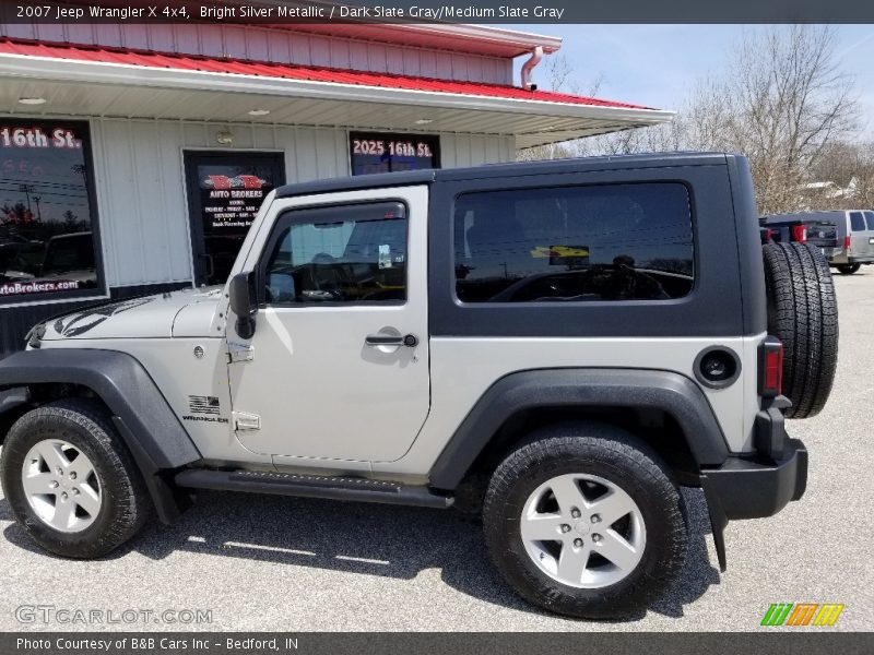 Bright Silver Metallic / Dark Slate Gray/Medium Slate Gray 2007 Jeep Wrangler X 4x4