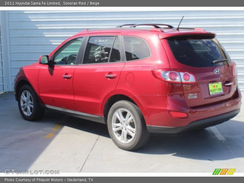 Sonoran Red / Beige 2011 Hyundai Santa Fe Limited