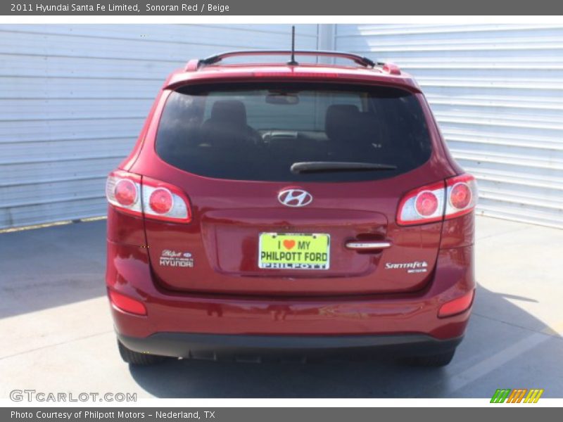 Sonoran Red / Beige 2011 Hyundai Santa Fe Limited