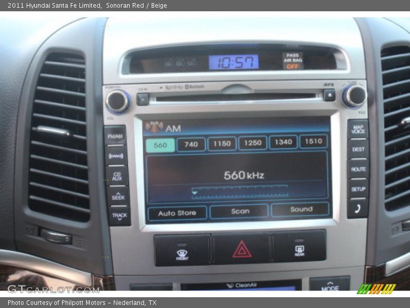 Sonoran Red / Beige 2011 Hyundai Santa Fe Limited