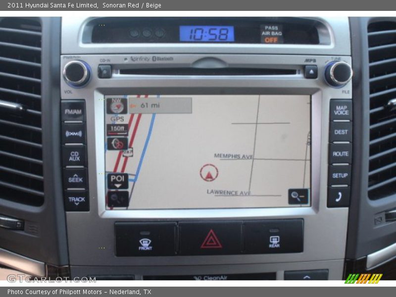 Sonoran Red / Beige 2011 Hyundai Santa Fe Limited