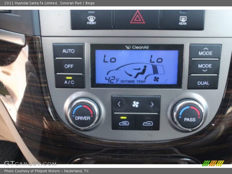 Sonoran Red / Beige 2011 Hyundai Santa Fe Limited