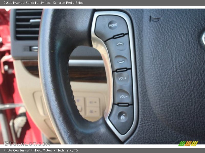 Sonoran Red / Beige 2011 Hyundai Santa Fe Limited
