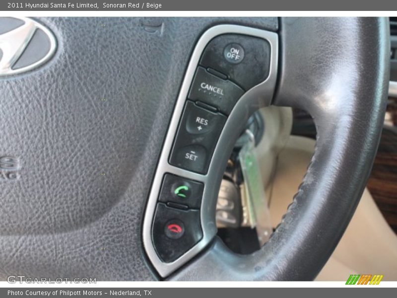 Sonoran Red / Beige 2011 Hyundai Santa Fe Limited