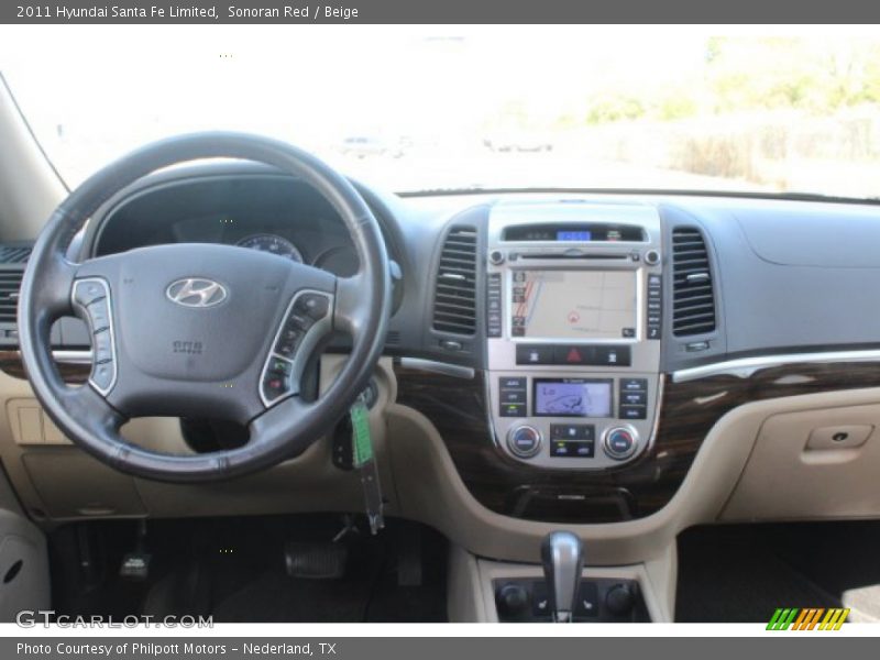 Sonoran Red / Beige 2011 Hyundai Santa Fe Limited