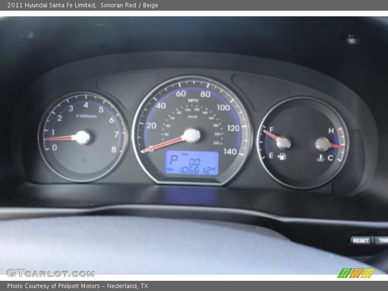 Sonoran Red / Beige 2011 Hyundai Santa Fe Limited