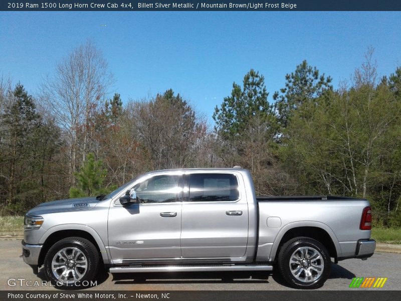 Billett Silver Metallic / Mountain Brown/Light Frost Beige 2019 Ram 1500 Long Horn Crew Cab 4x4