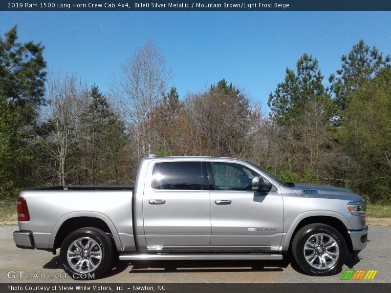 Billett Silver Metallic / Mountain Brown/Light Frost Beige 2019 Ram 1500 Long Horn Crew Cab 4x4