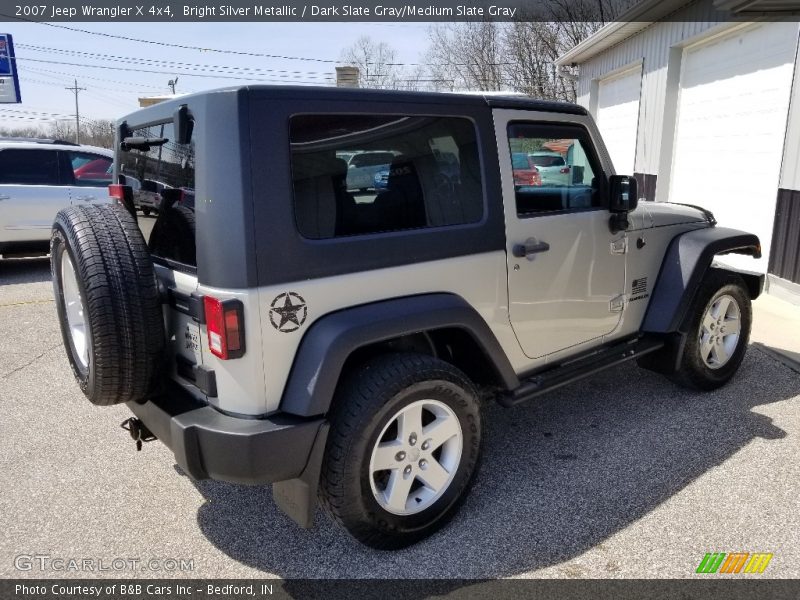 Bright Silver Metallic / Dark Slate Gray/Medium Slate Gray 2007 Jeep Wrangler X 4x4