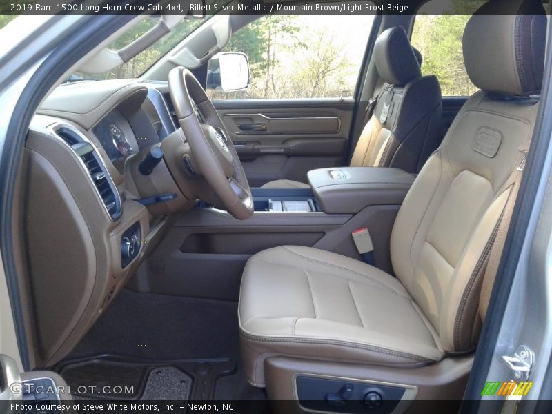 Billett Silver Metallic / Mountain Brown/Light Frost Beige 2019 Ram 1500 Long Horn Crew Cab 4x4