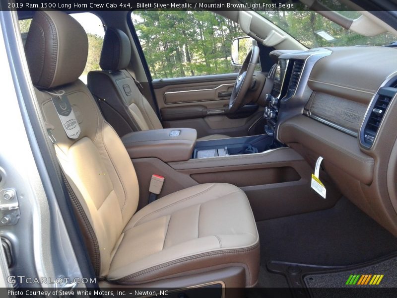 Billett Silver Metallic / Mountain Brown/Light Frost Beige 2019 Ram 1500 Long Horn Crew Cab 4x4