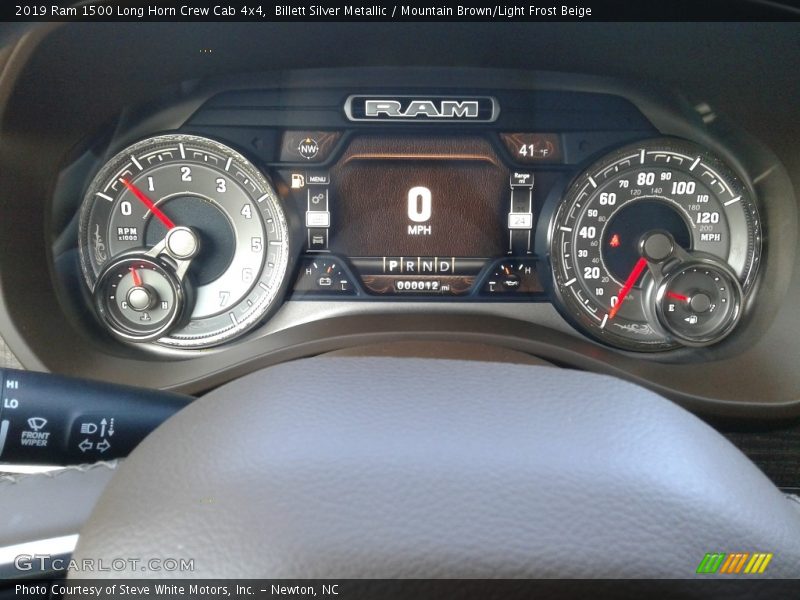 Billett Silver Metallic / Mountain Brown/Light Frost Beige 2019 Ram 1500 Long Horn Crew Cab 4x4
