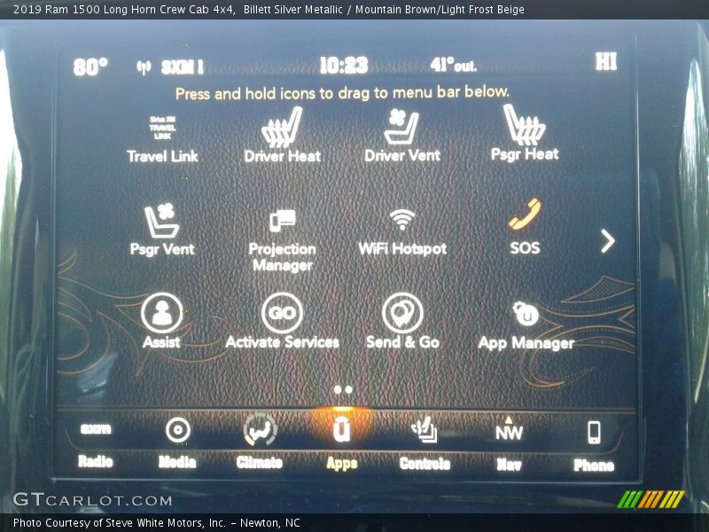 Billett Silver Metallic / Mountain Brown/Light Frost Beige 2019 Ram 1500 Long Horn Crew Cab 4x4