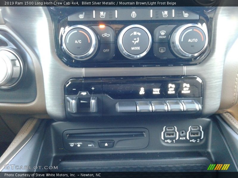 Billett Silver Metallic / Mountain Brown/Light Frost Beige 2019 Ram 1500 Long Horn Crew Cab 4x4