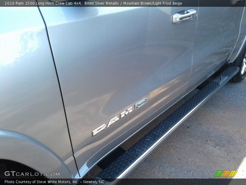Billett Silver Metallic / Mountain Brown/Light Frost Beige 2019 Ram 1500 Long Horn Crew Cab 4x4