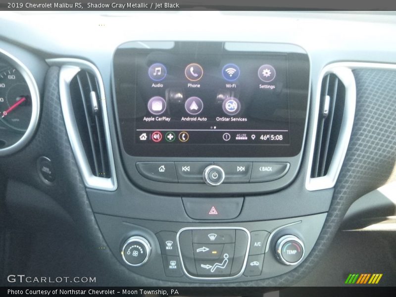 Shadow Gray Metallic / Jet Black 2019 Chevrolet Malibu RS