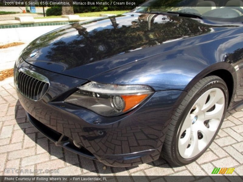 Monaco Blue Metallic / Cream Beige 2006 BMW 6 Series 650i Convertible