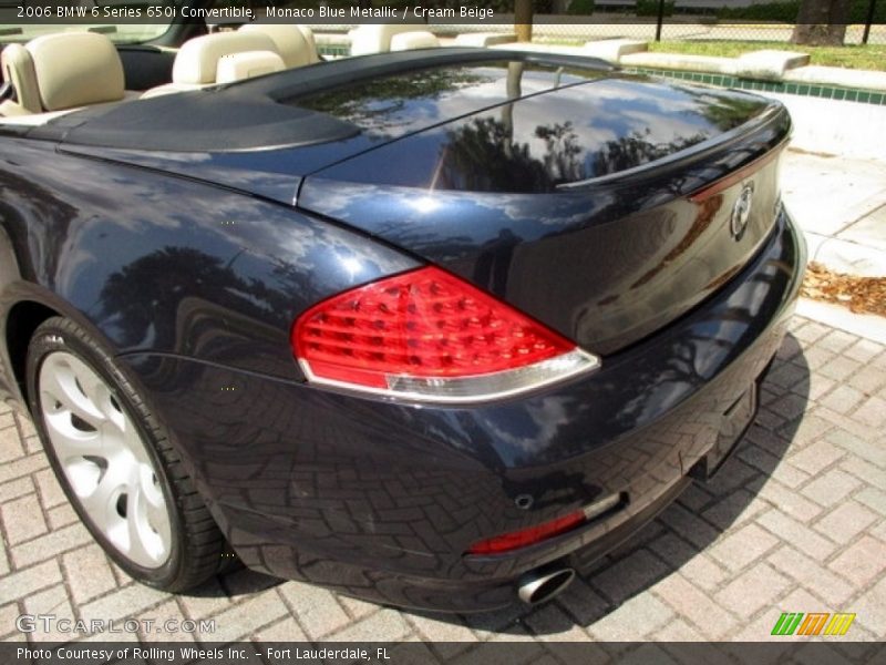 Monaco Blue Metallic / Cream Beige 2006 BMW 6 Series 650i Convertible
