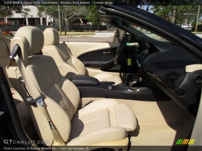 Monaco Blue Metallic / Cream Beige 2006 BMW 6 Series 650i Convertible