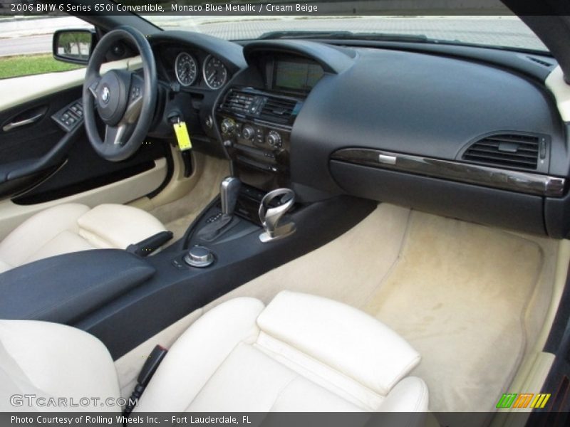 Monaco Blue Metallic / Cream Beige 2006 BMW 6 Series 650i Convertible