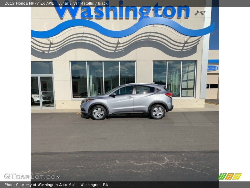Lunar Silver Metallic / Black 2019 Honda HR-V EX AWD