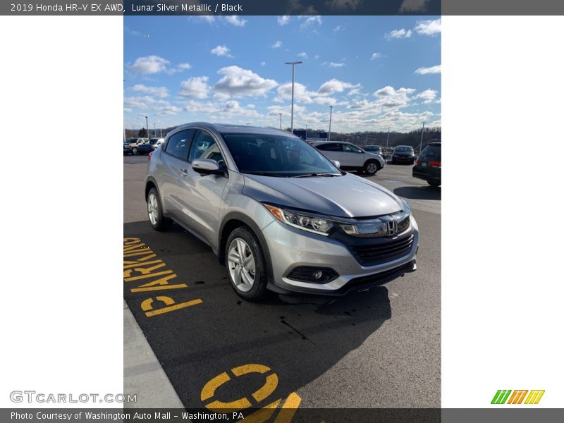 Lunar Silver Metallic / Black 2019 Honda HR-V EX AWD