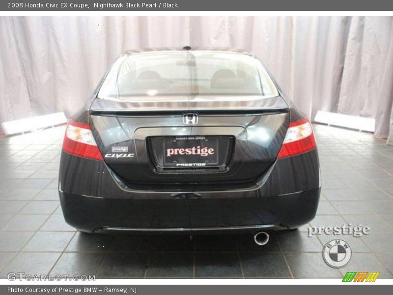 Nighthawk Black Pearl / Black 2008 Honda Civic EX Coupe
