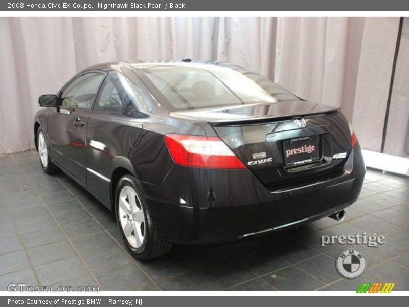 Nighthawk Black Pearl / Black 2008 Honda Civic EX Coupe