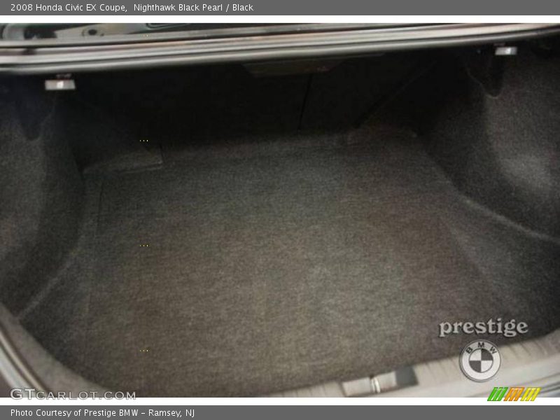 Nighthawk Black Pearl / Black 2008 Honda Civic EX Coupe